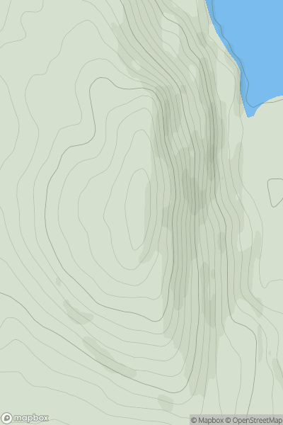 Thumbnail image for Bennan Hill [Carrick and Galloway] [NX648724] showing contour plot for surrounding peak